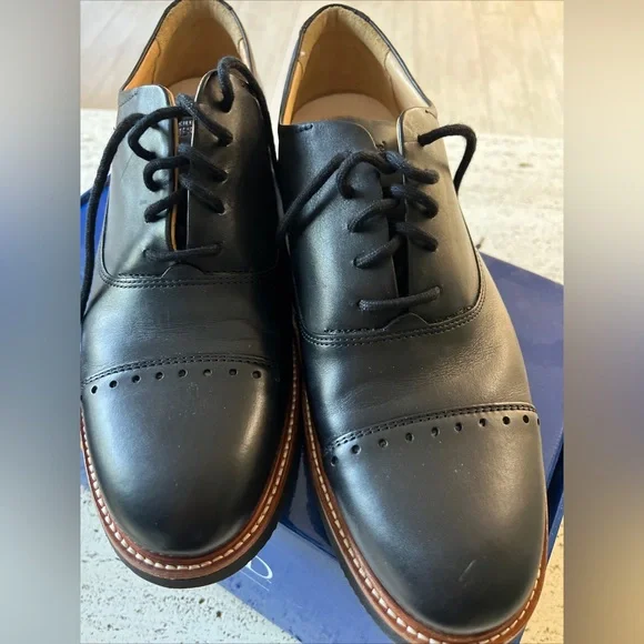 New in box mens black samuel hubbard leather shoe 10 Men main image 3